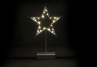Vánoční dekorace - svítící hvězda na stojánku - 38 cm, 20 LED diod Vánoční dekorace - svítící hvězda na stojánku - 38 cm, 20 LED diod