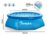 MARIMEX kruhový bazén TAMPA 3,05 x 0,76 m s kartušovou filtrací