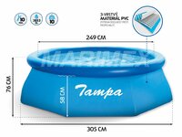 MARIMEX kruhový bazén TAMPA 3,05 x 0,76 m s kartušovou filtrací