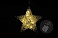 Vánoční dekorace - vánoční hvězda - 25 cm, 10 LED diod Vánoční dekorace - vánoční hvězda - 25 cm, 10 LED diod