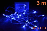 Vánoční LED osvětlení Garth 3 m - modré, 20 diod