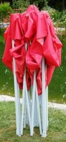 TRADGARD zahradní párty stan nůžkový CLASSIC 3 x 3 m červená