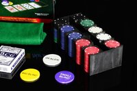 Pokerový set - žetony 200ks v plechové dóze