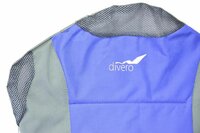 Skládací kempingová rybářská židle Divero Deluxe - modro/šedá