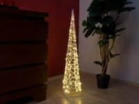 NEXOS světelný jehlan 60 LED teplá bílá 90 cm s napájením do zásuvky