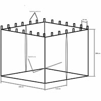 INSTENT moskytiéra pro zahradní stan 3 x 3 m černá