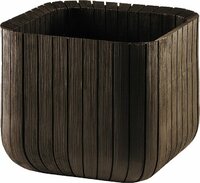 KETER zahradní květináč CUBE PLANTER 29,7 x 29,7 cm hnědá