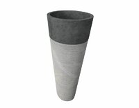 Volně stojící kamenné umyvadlo Pedestal Hammered Black