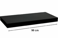 Nástěnná police STILISTA VOLATO - lesklá černá 90 cm Nástěnná police STILISTA VOLATO - lesklá černá 90 cm
