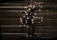 Dekorativní LED osvětlení - strom s květy, teple bílé