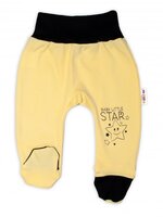 BABY NELLYS polodupačky LITTLE STAR žlutá vel. 50