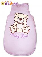 BABY NELLYS spací vak TEDDY BEAR fialová vel. 56