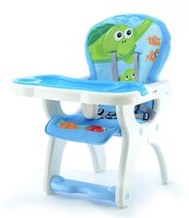 EURO BABY dětská jídelní židlička 2v1 OCEÁN modrá