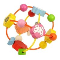 Bigjigs edukační hračka, chrastítko Elastická koule s korálky Bigjigs edukační hračka, chrastítko Elastická koule s korálky