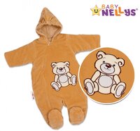 BABY NELLYS kombinézka TEDDY BEAR hnědá vel. 74