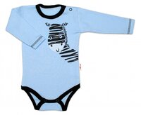 BABY NELLYS body s dlouhým rukávem ZEBRA modrá vel. 62 BABY NELLYS body s dlouhým rukávem ZEBRA modrá vel. 62