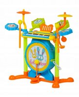 CANHUI TOYS multistore plastová bicí sada s klavírem se židličkou CANHUI TOYS multistore plastová bicí sada s klavírem se židličkou