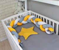 BABY NELLYS mantinel pletený cop žlutá