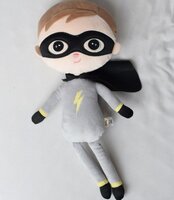 METOO hadrová panenka Super Boy 50 cm šedá