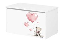 NELLYS box na hračky Teddy love růžová