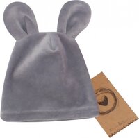 Z&amp;Z čepička s oušky TEDDY šedá vel. 68/74
