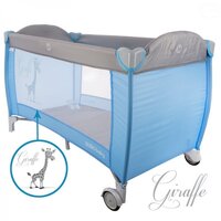 EURO BABY dětská cestovní postýlka Žirafa šedá/modrá EURO BABY dětská cestovní postýlka Žirafa šedá/modrá