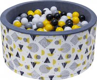 NELLYS bazén pro děti 90 x 40 cm tvary + 200 balónků šedá NELLYS bazén pro děti 90 x 40 cm tvary + 200 balónků šedá