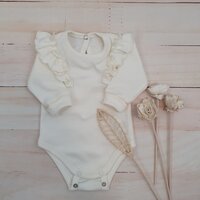 Z&amp;Z rostoucí body dlouhým rukávem a volány bílá vel. 56/62
