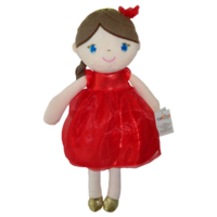 TULILO hadrová panenka Inez 38 cm červená