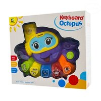 EURO BABY interaktivní hračka s melodií chobotnice fialová