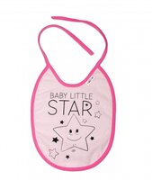 BABY NELLYS dětský nepromokavý bryndáček LITTLE STAR růžová