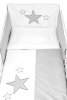 BABY NELLYS mantinel s povlečením 90x120 cm BABY STAR šedá