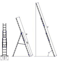 G21 třídílný žebřík 3x11 7,6 m