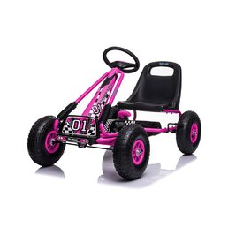 BABY MIX dětská šlapací motokára Go-kart Razor růžová