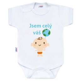 NEW BABY body s krátkým rukávem Jsem celý váš bílá vel. 50