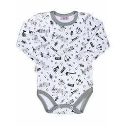 NEW BABY body s dlouhým rukávem MUSIC vel. 80