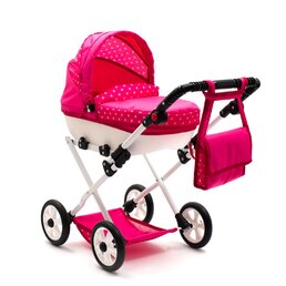 NEW BABY dětský kočárek pro panenky COMFORT růžová