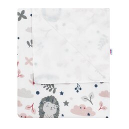 NEW BABY nepromokavá flanelová podložka Zvířátka bílá