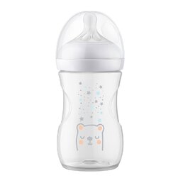 AVENT kojenecká láhev Natural Response s ventilem Air Free Medvěd 260 ml