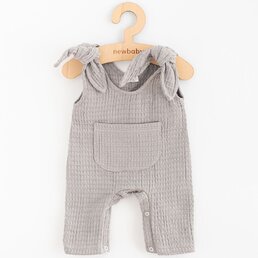 NEW BABY mušelínové lacláčky COMFORT CLOTHES šedá vel. 86