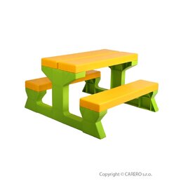 STAR PLUS dětský zahradní nábytek stůl a lavičky zelená