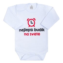 NEW BABY body s dlouhým rukávem Nejlepší budík na světě vel. 86