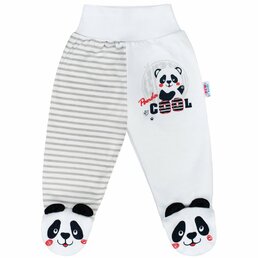 NEW BABY polodupačky PANDA bílá vel. 74