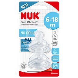 NUK 2 ks savička Flow Control 6-18 m