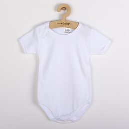 NEW BABY body s krátkým rukávem bílá vel. 56