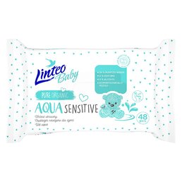 LINTEO dětské vlhčené ubrousky AQUA SENSITIVE 48 ks