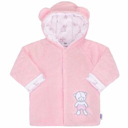 NEW BABY zimní kabátek NICE BEAR růžová vel. 86