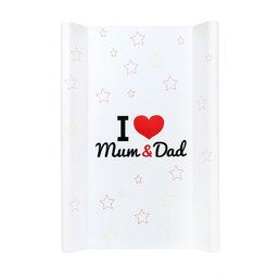 NEW BABY přebalovací nástavec I love Mum and Dad 70x50 cm bílá