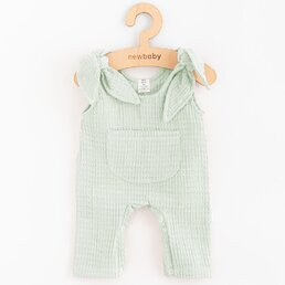 NEW BABY mušelínové lacláčky Comfort clothes zelená vel. 56