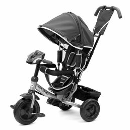 BABY MIX dětská tříkolka s LED světly LUX TRIKE šedá